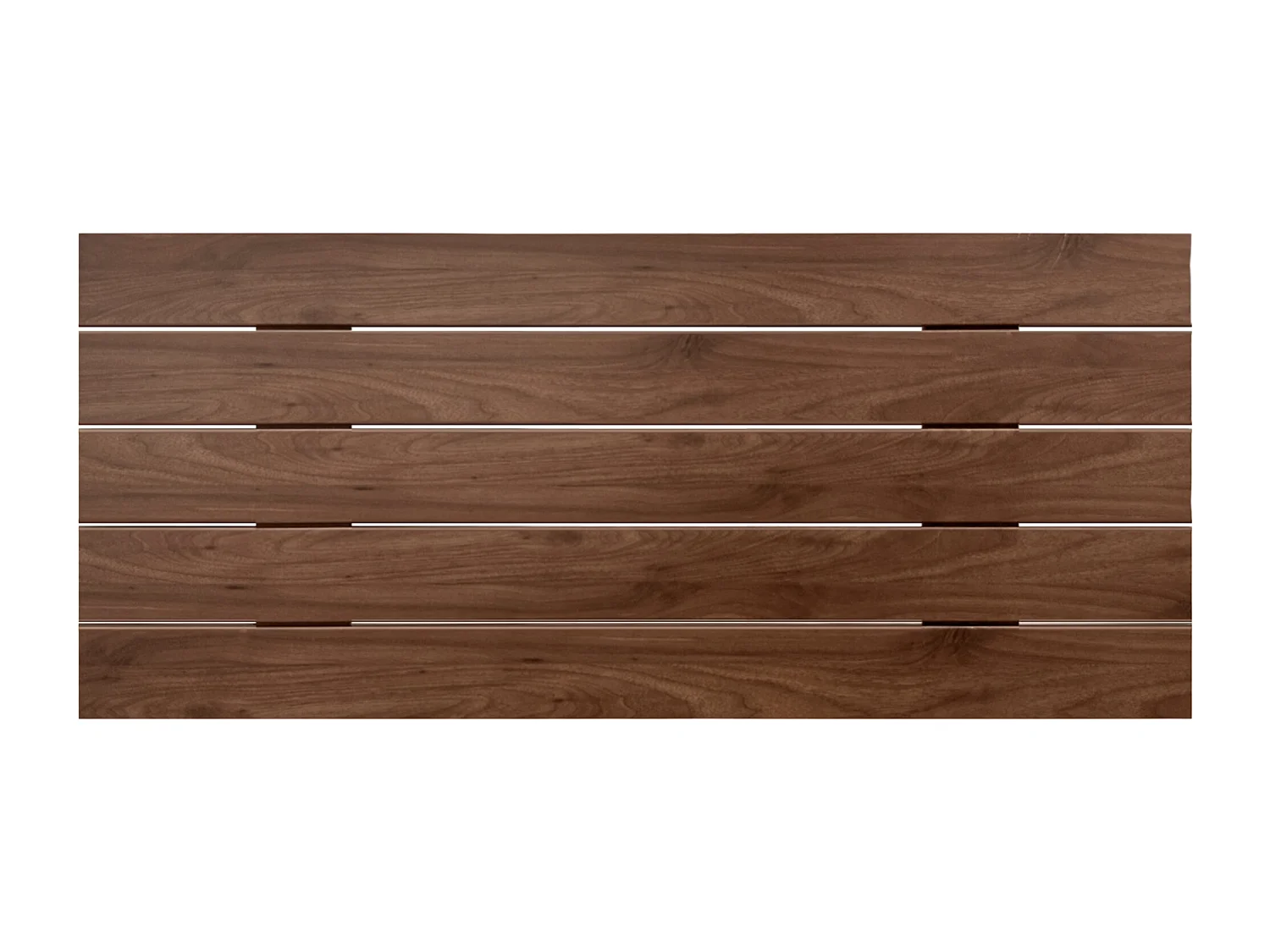 DHOME Gerecycled DM-houten Hoofdeinde Horizontale Pallet Stijl 110x46cm Bedden 105 - Walnoothout