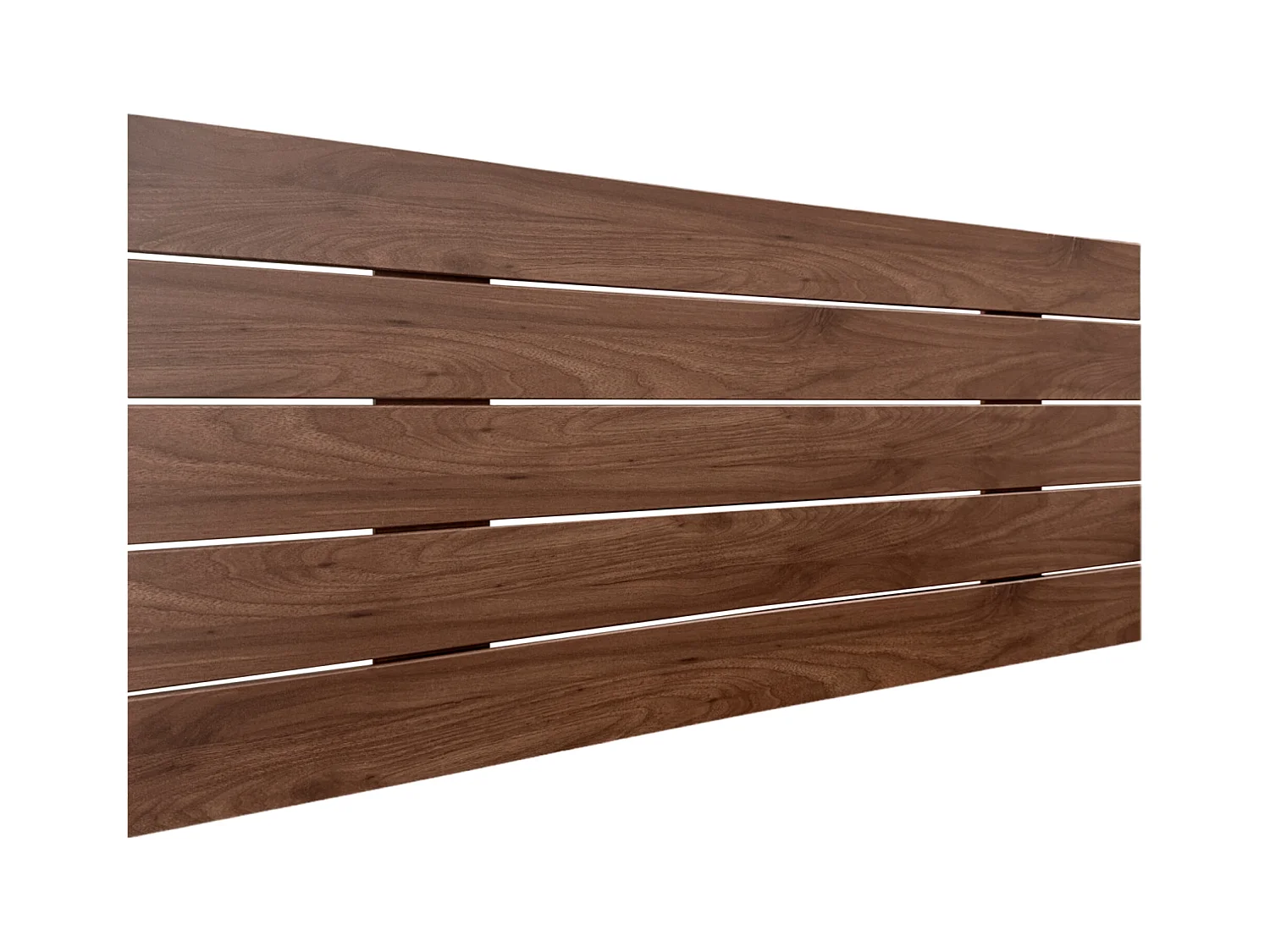 DHOME Kopfteil aus recyceltem DM-Holz, horizontal, Palettenstil, 110 x 46 cm, Betten 105 – Walnussholz