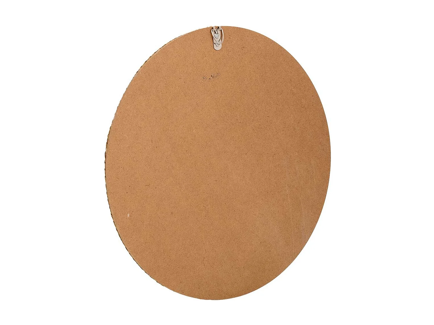 Miroir rond en fibre naturelle marron d39/20x02h