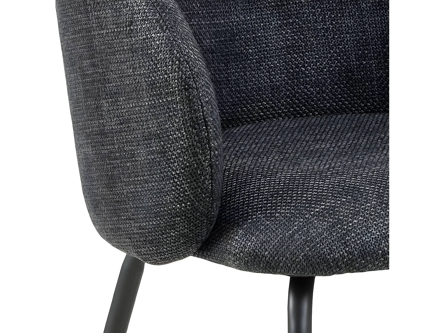 Leanor eetkamerstoel met armleuningen grijs.