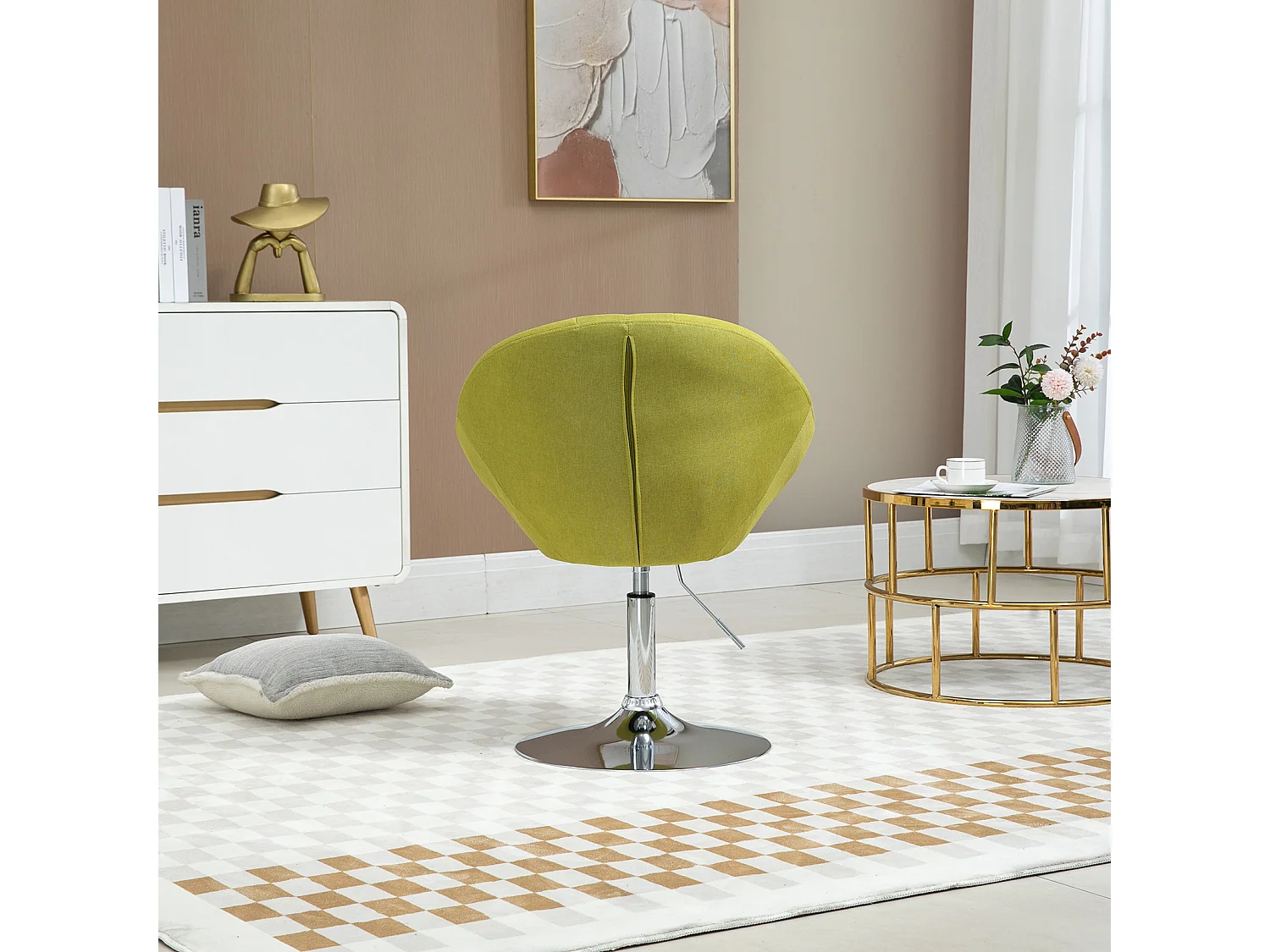 COCKTAILSESSEL HAVANNA Stoffbezug Limettengrün