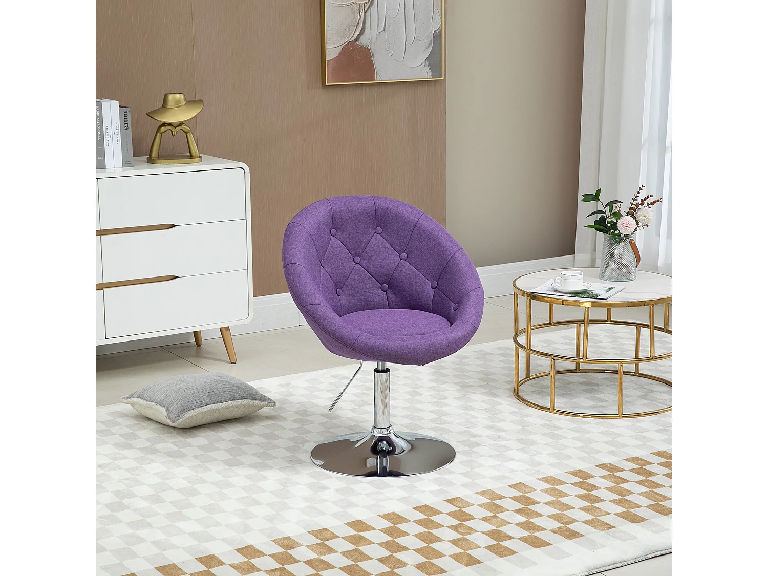 COCKTAILSESSEL HAVANNA Stoffbezug Lila