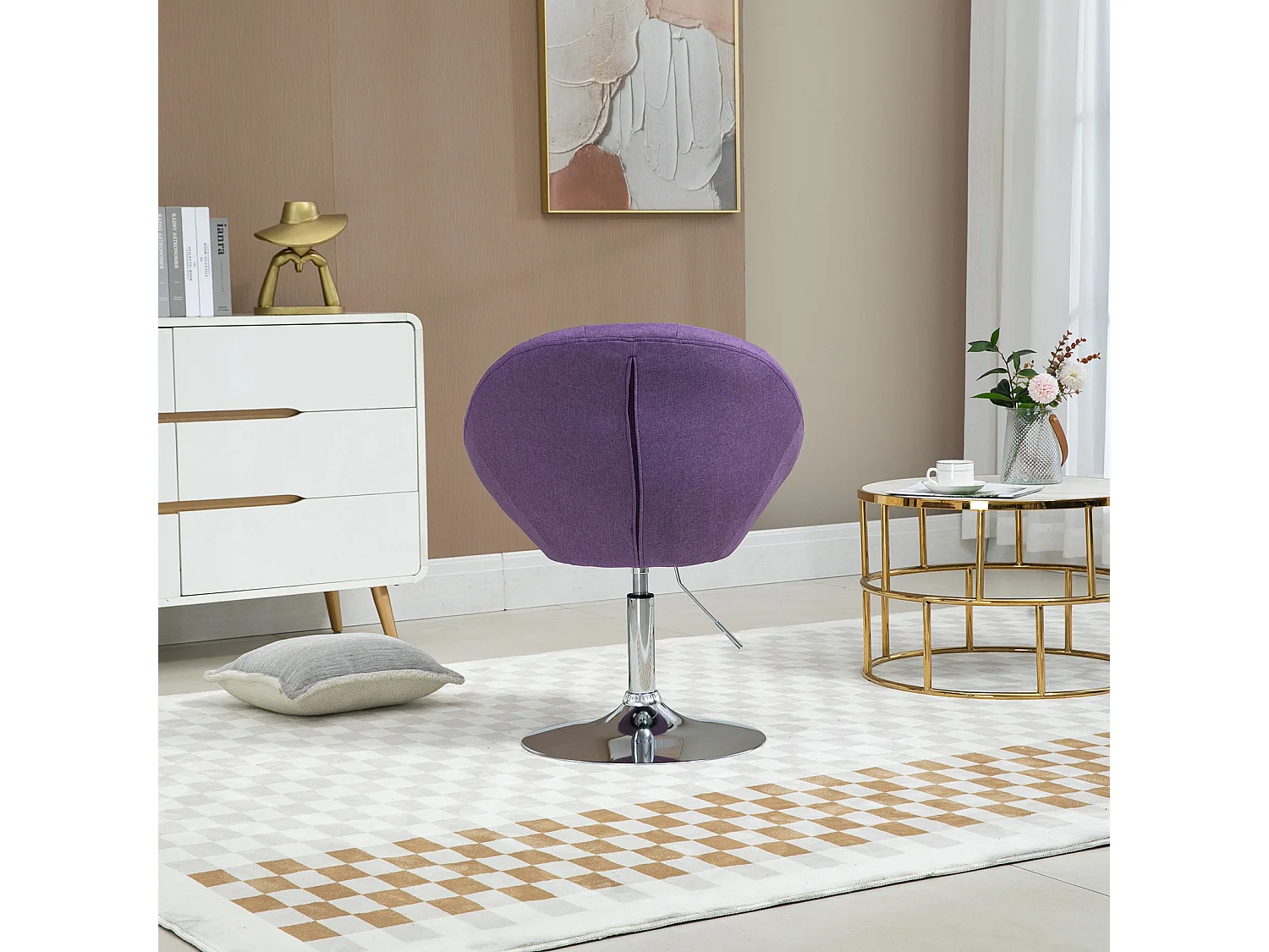 COCKTAILSESSEL HAVANNA Stoffbezug Lila