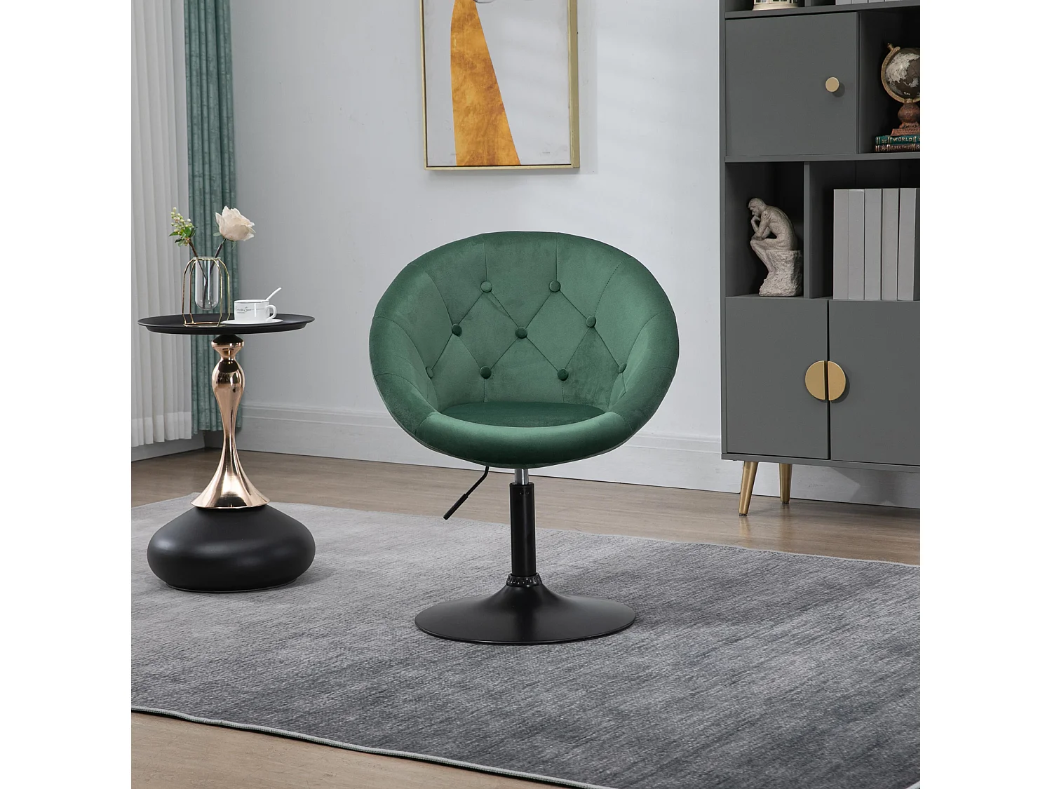 COCKTAILSESSEL HAVANNA Samt Dunkelgrün