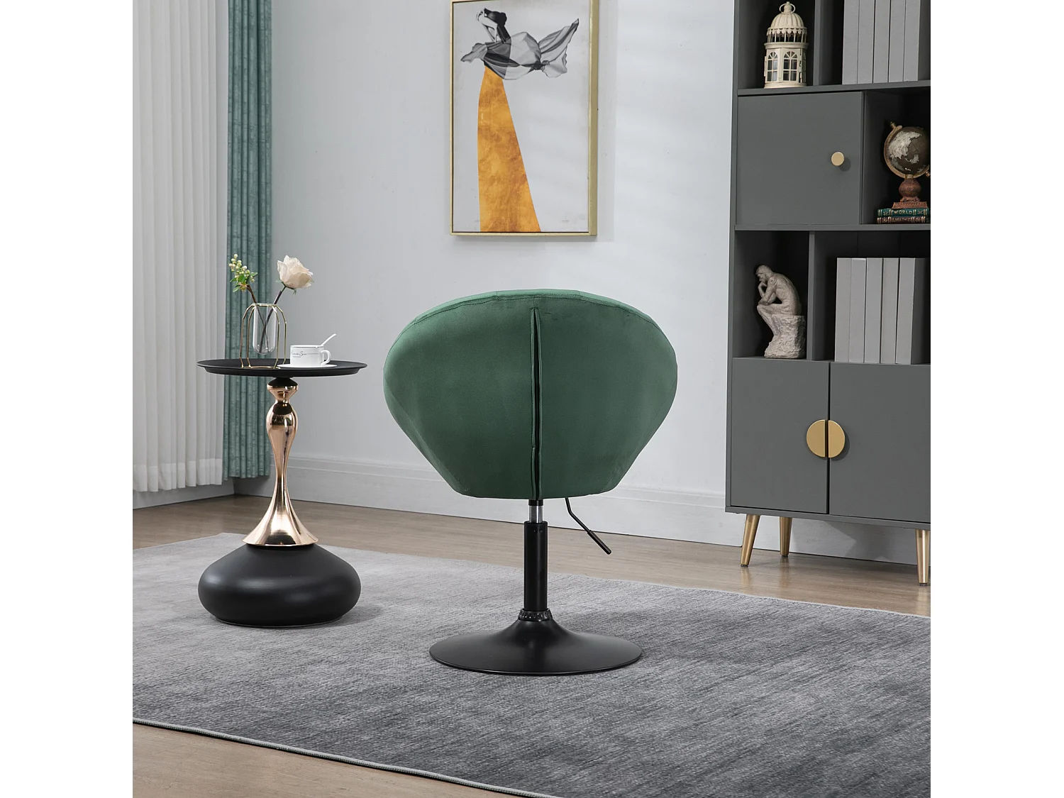COCKTAILSESSEL HAVANNA Samt Dunkelgrün