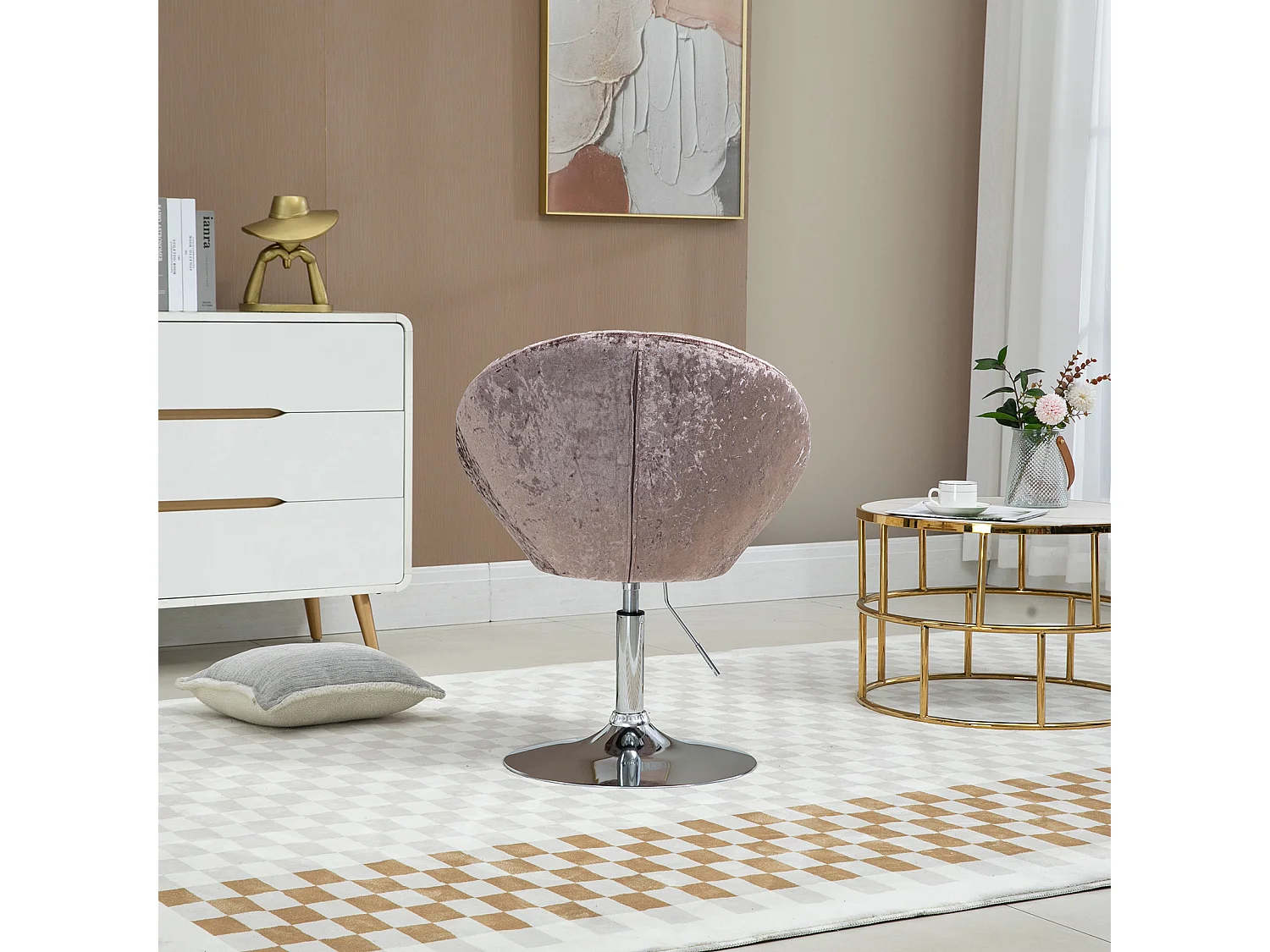 COCKTAILSESSEL HAVANNA Samt Champagner