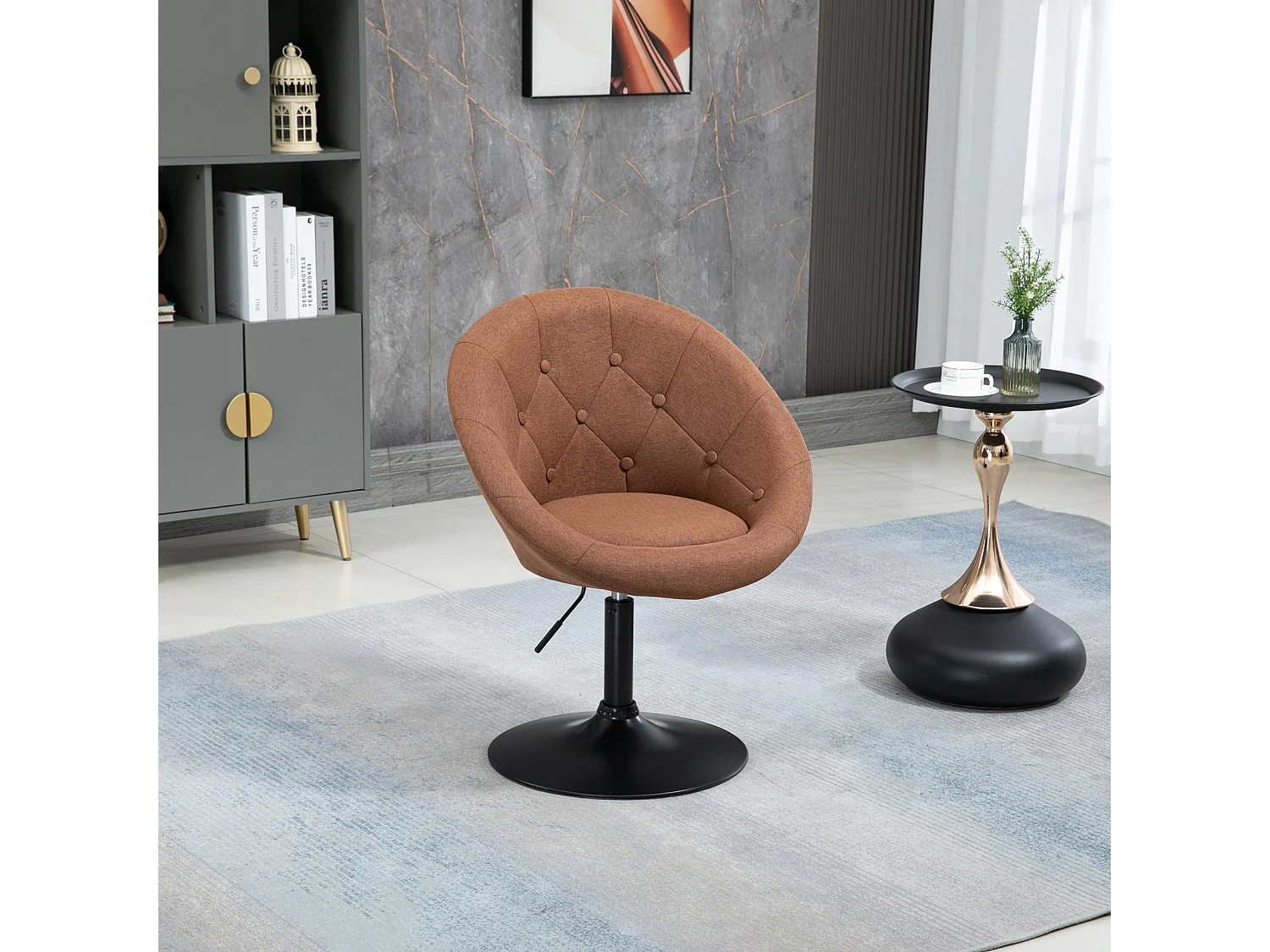 COCKTAILSESSEL HAVANNA Stoffbezug Braun