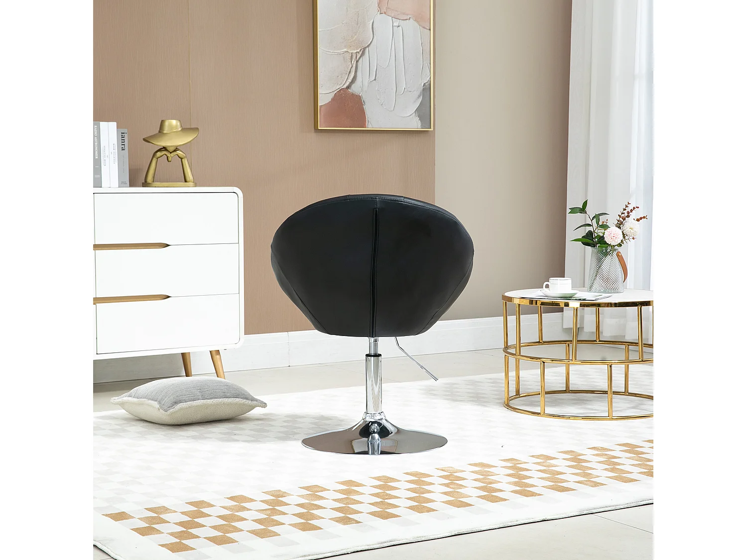 COCKTAILSESSEL HAVANNA Kunstleder Schwarz