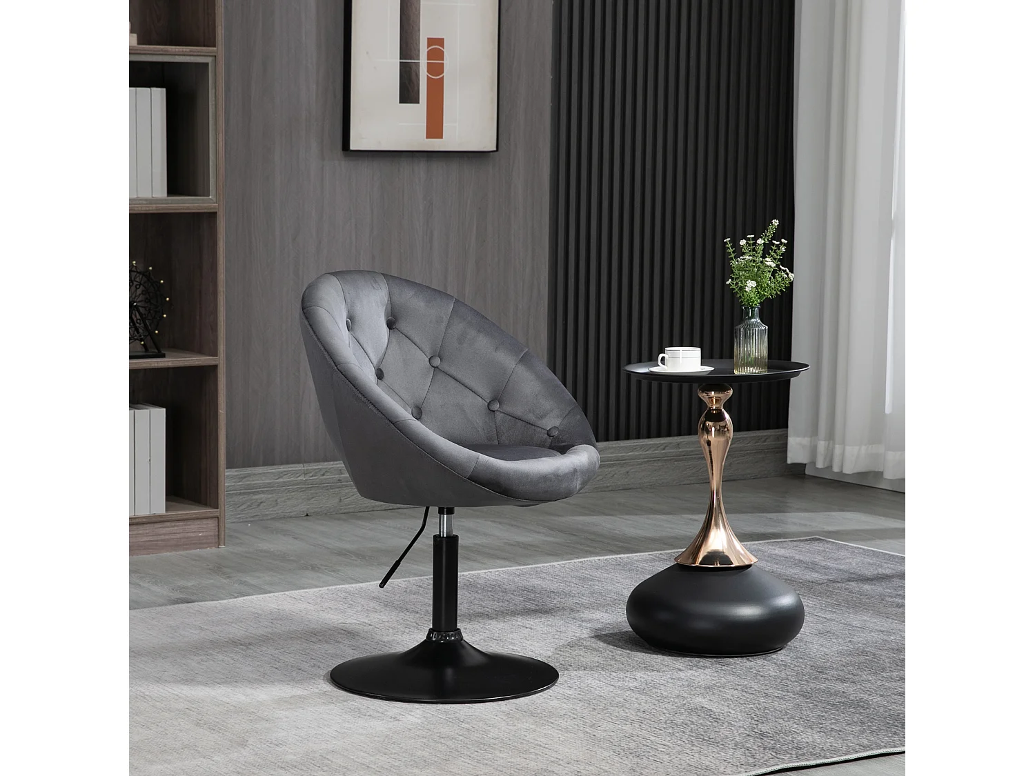 COCKTAILSESSEL HAVANNA Samt Grau