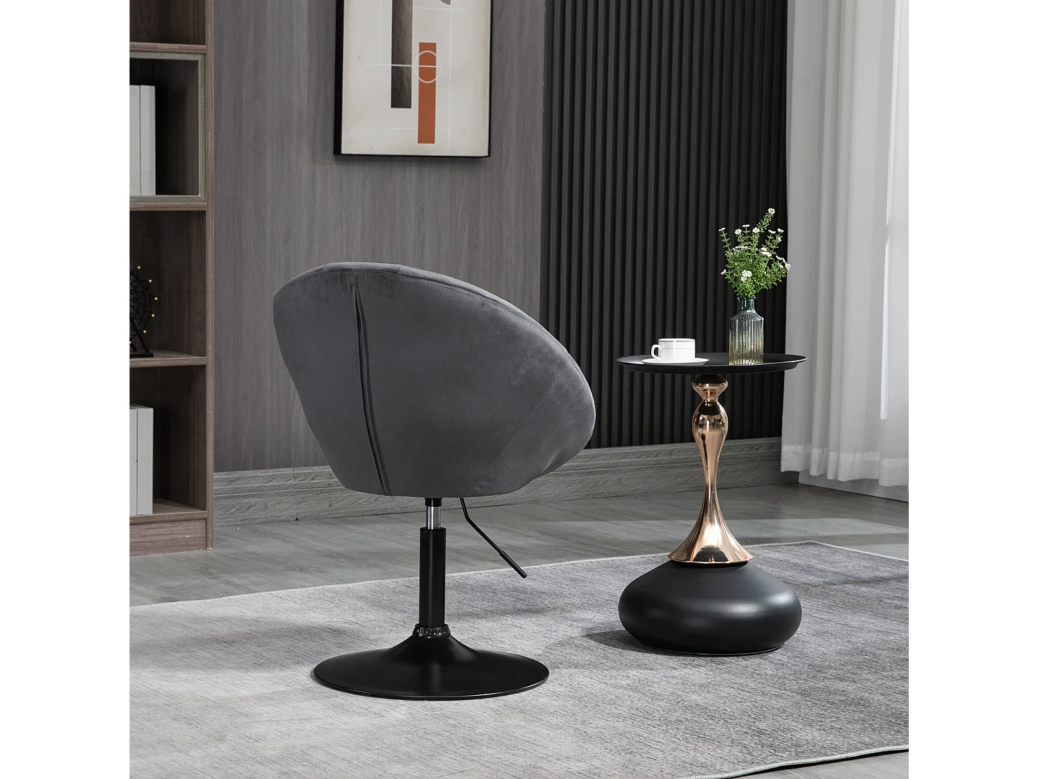 COCKTAILSESSEL HAVANNA Samt Grau