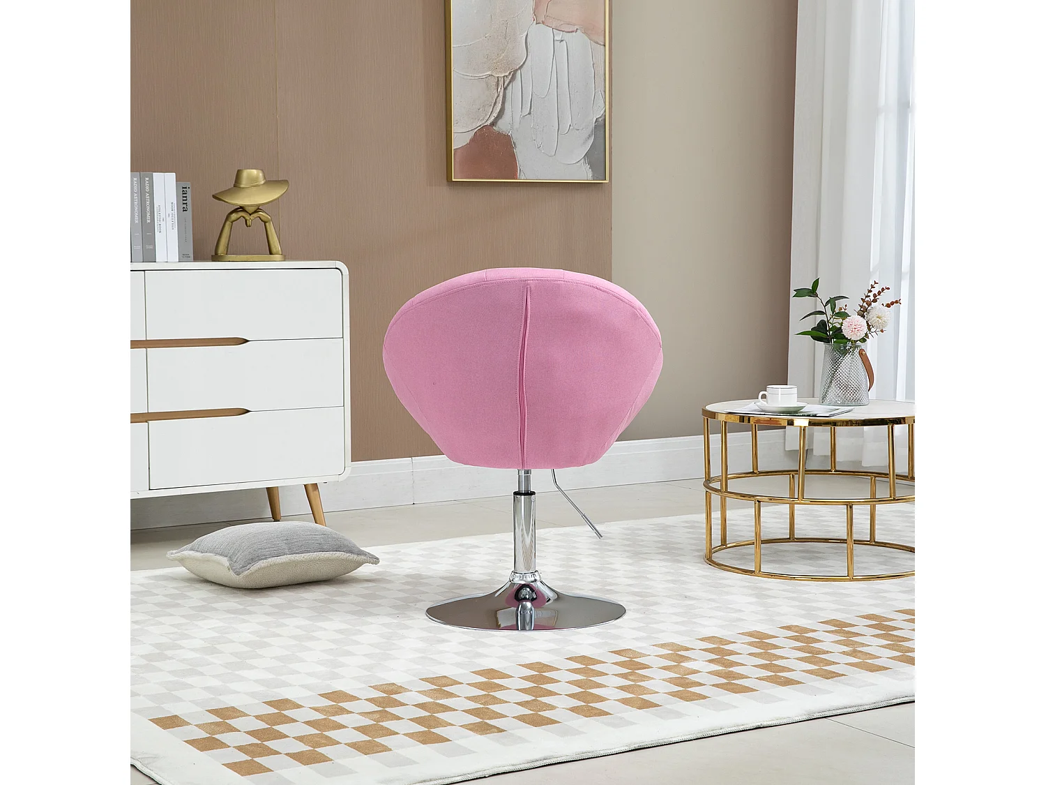 COCKTAILSESSEL HAVANNA Stoffbezug Pink