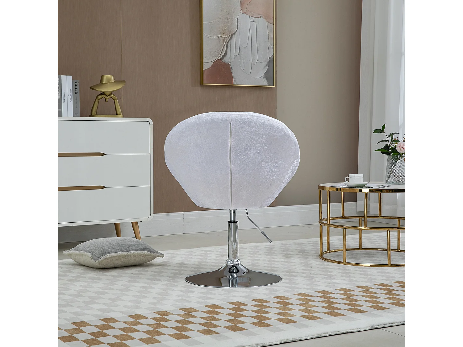 COCKTAILSESSEL HAVANNA Samt Weiß