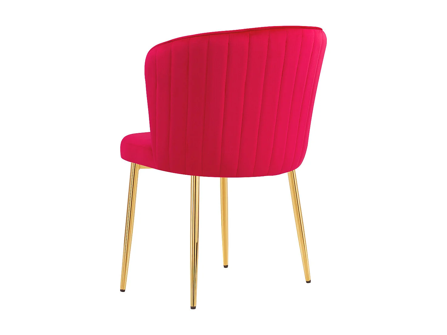 Lot de 4 chaises moderne DIANA gold velours fushia