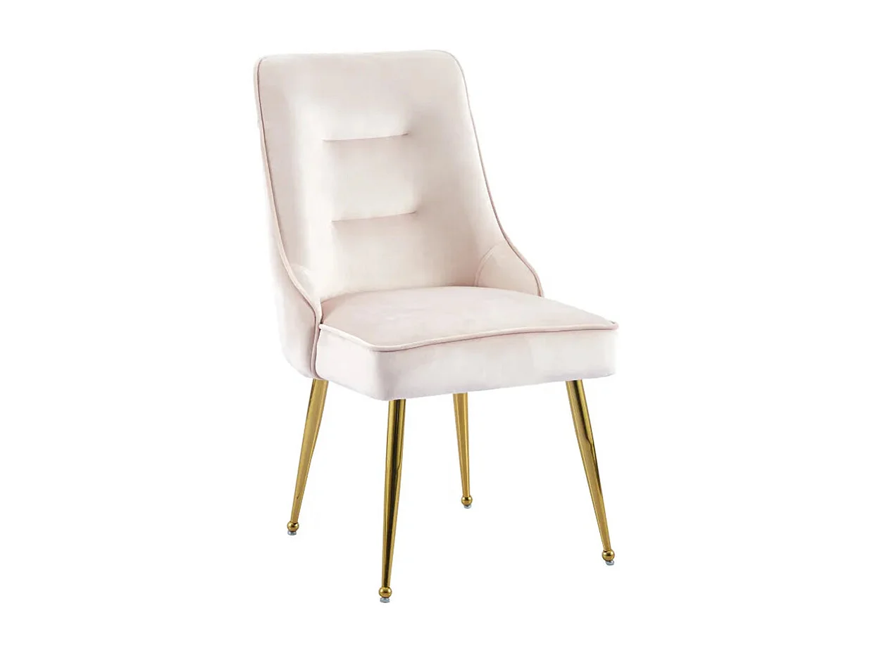 Lot de 2 chaises luxury ZIP en velours pieds Gold