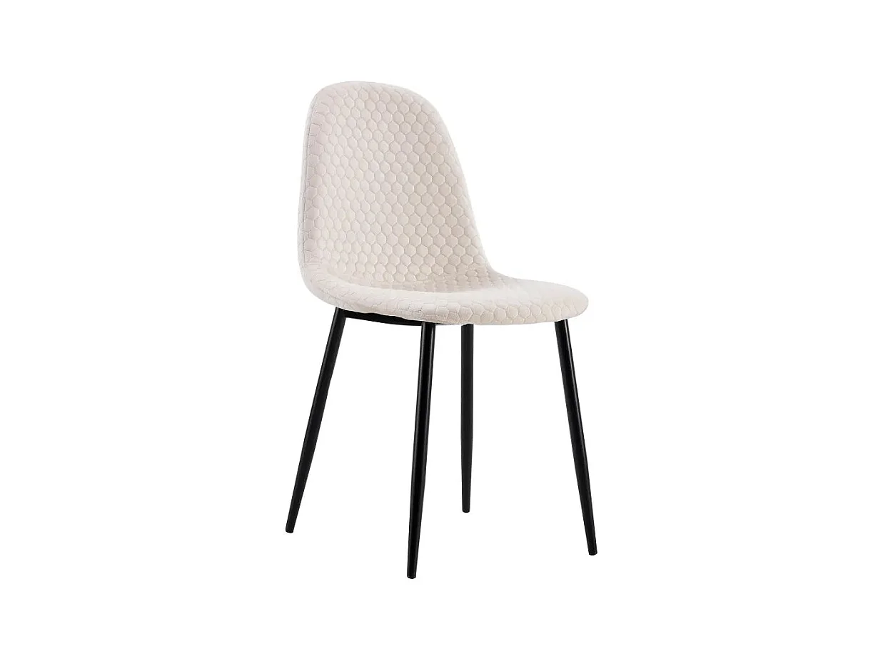 Lot de 4 chaises Scandinave ALVEOLE Métal noir