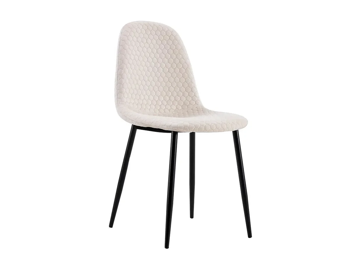 Lot de 4 chaises Scandinave ALVEOLE Métal noir