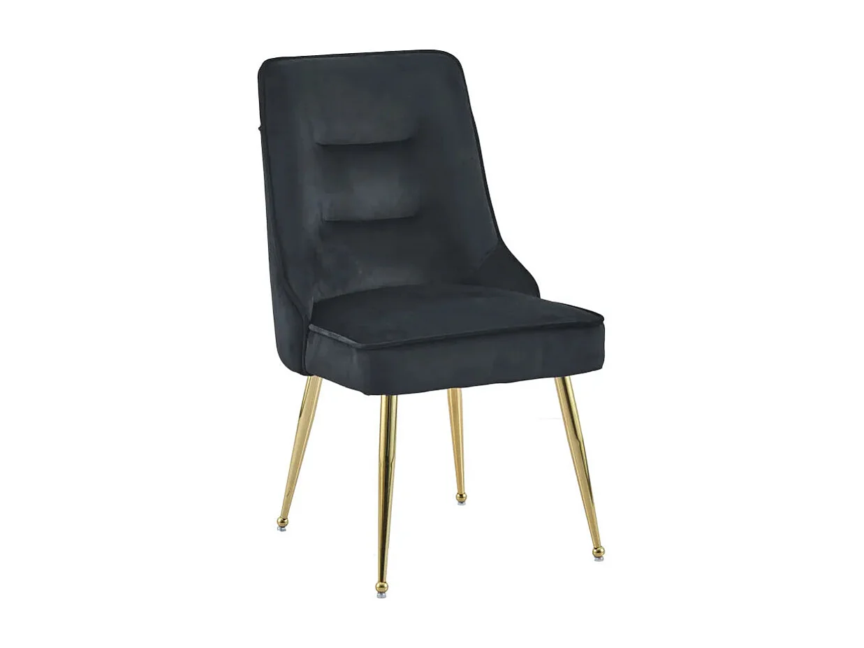 Lot de 2 chaises luxury ZIP en velours pieds Gold