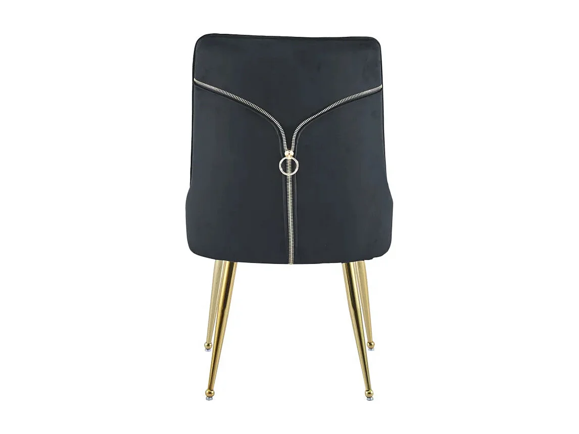 Lot de 2 chaises luxury ZIP en velours pieds Gold
