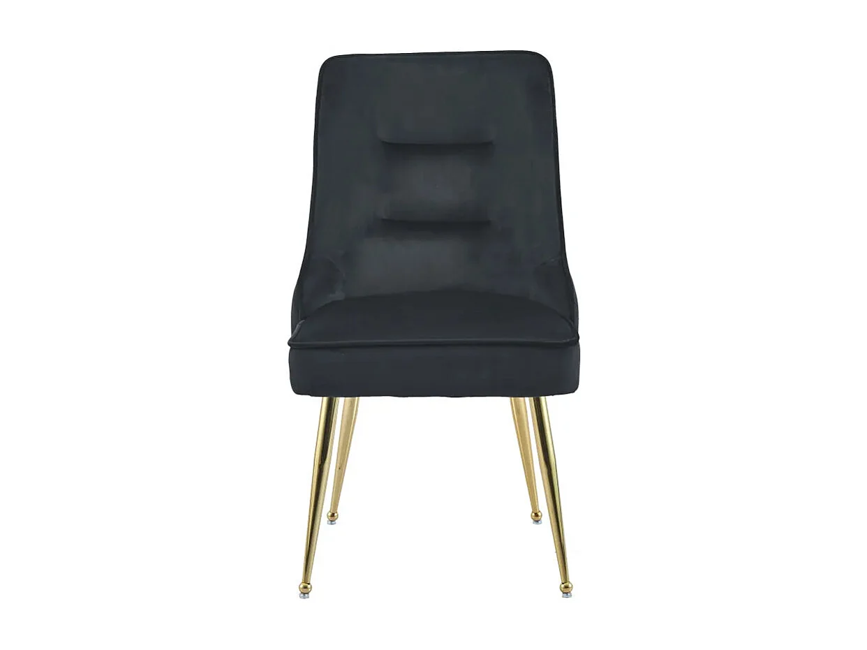 Lot de 2 chaises luxury ZIP en velours pieds Gold