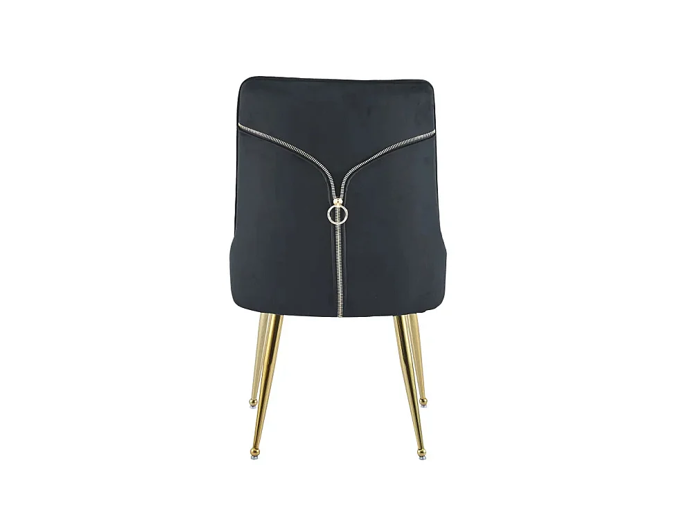 Lot de 2 chaises luxury ZIP en velours pieds Gold