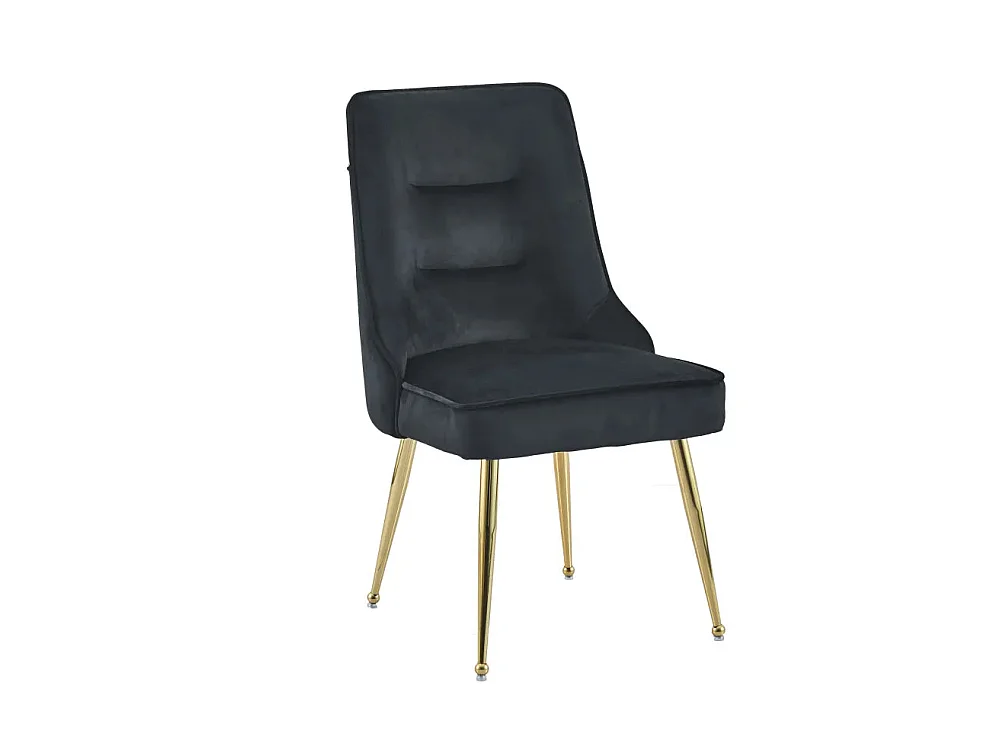 Lot de 2 chaises luxury ZIP en velours pieds Gold