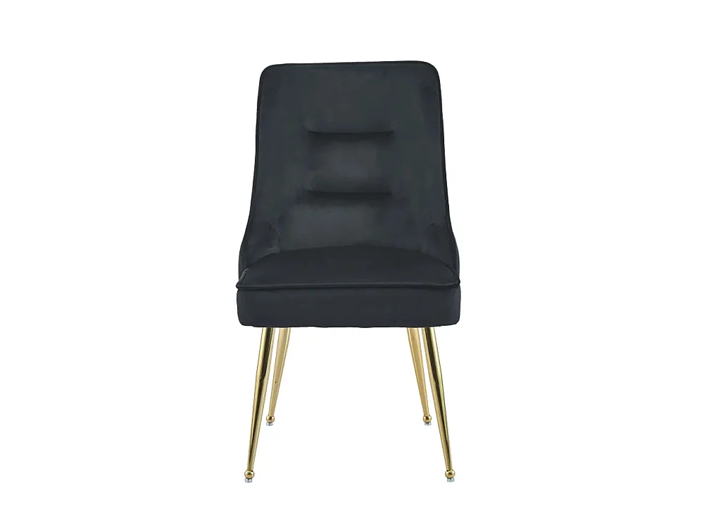 Lot de 2 chaises luxury ZIP en velours pieds Gold