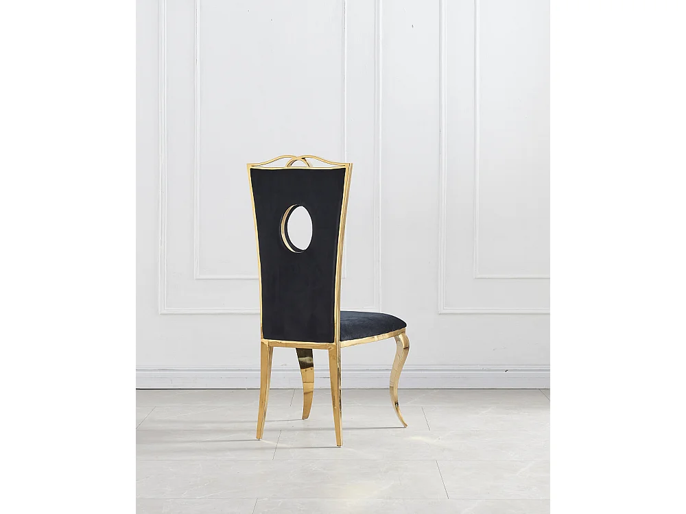 Lot de 4 Chaises baroque ROYAL Gold Velours