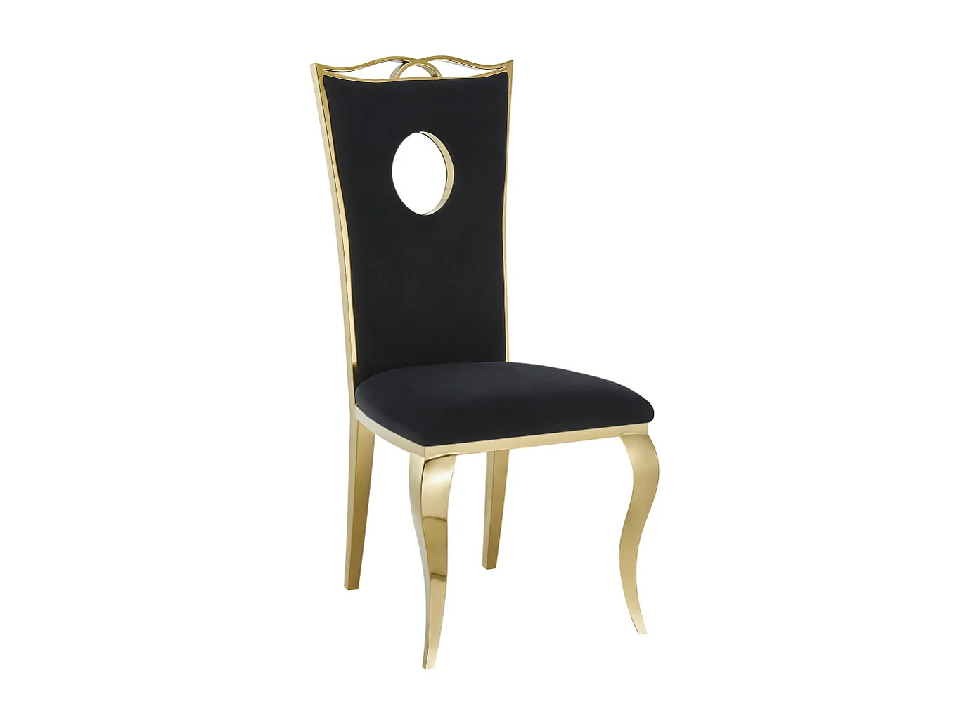 Lot de 4 Chaises baroque ROYAL Gold Velours