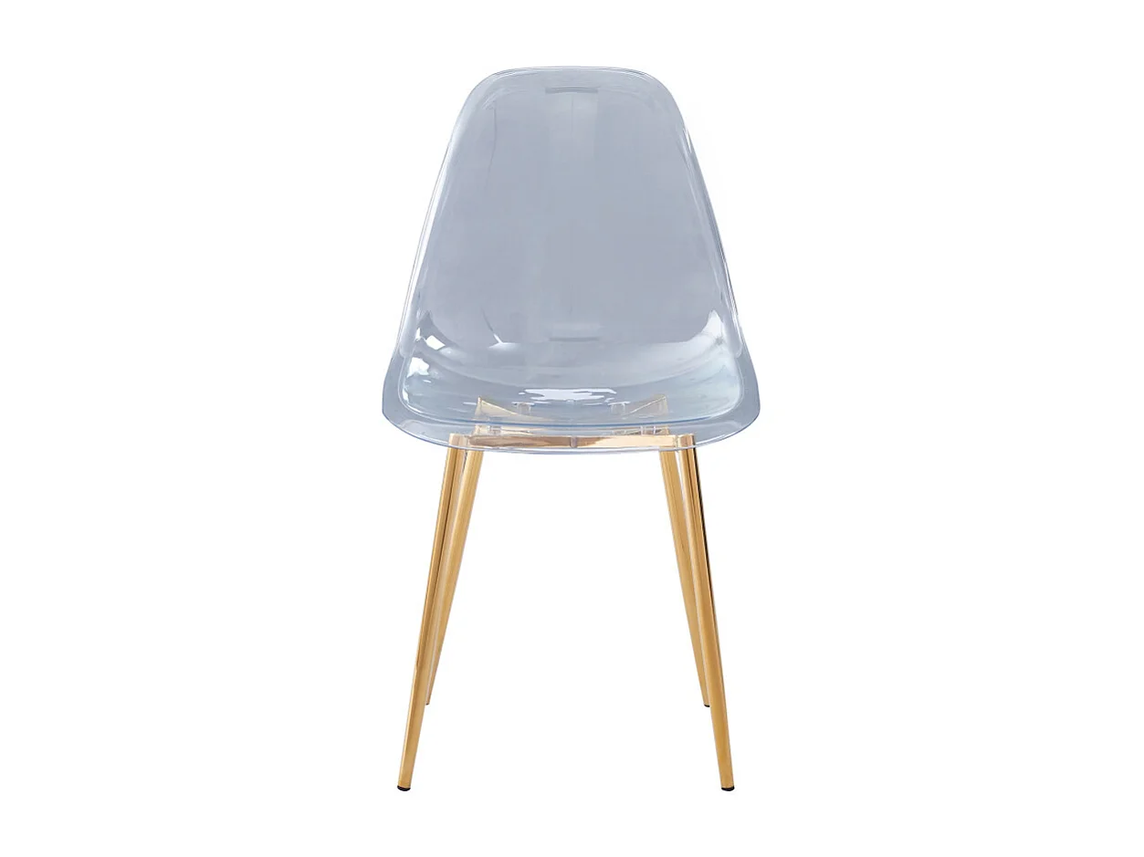 Lot de 4 chaises scandinave transparentes en PVC