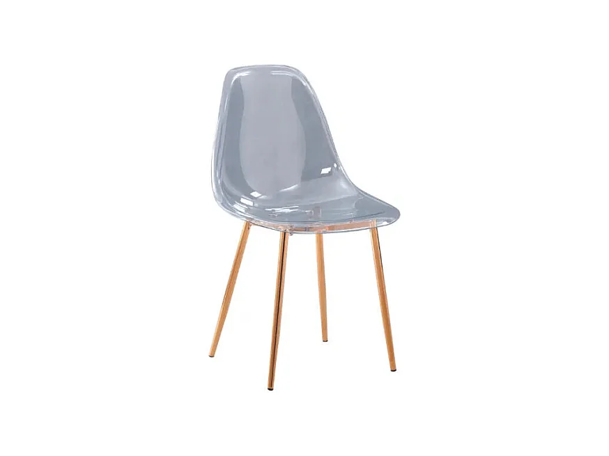Lot de 4 chaises scandinave transparentes en PVC