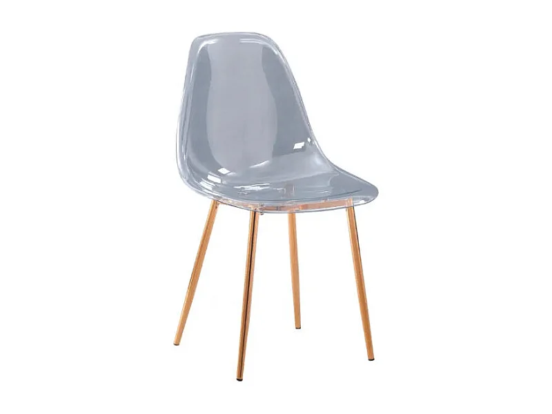 Lot de 4 chaises scandinave transparentes en PVC