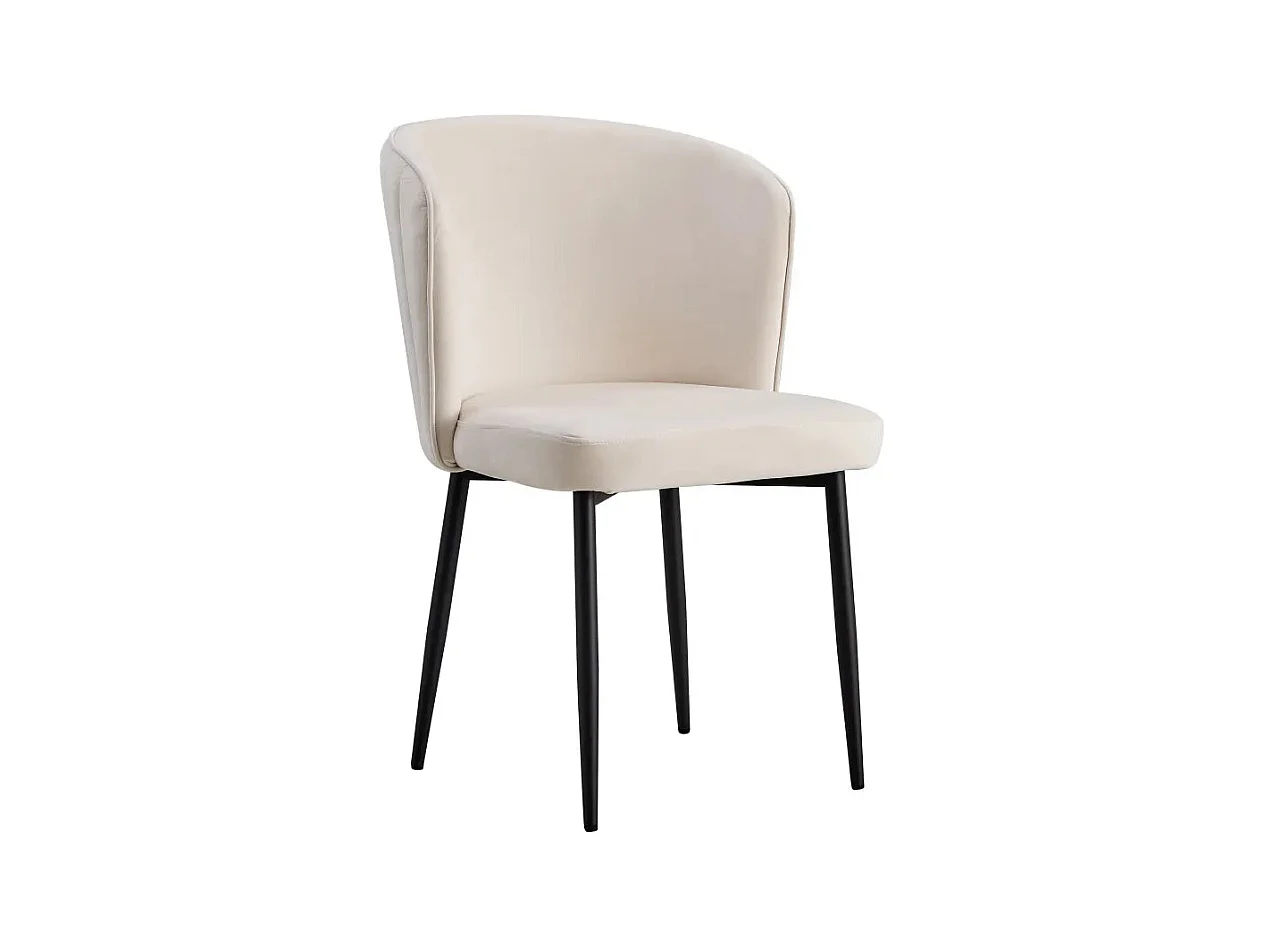 Lot de chaises moderne DIANA Métal noir velours