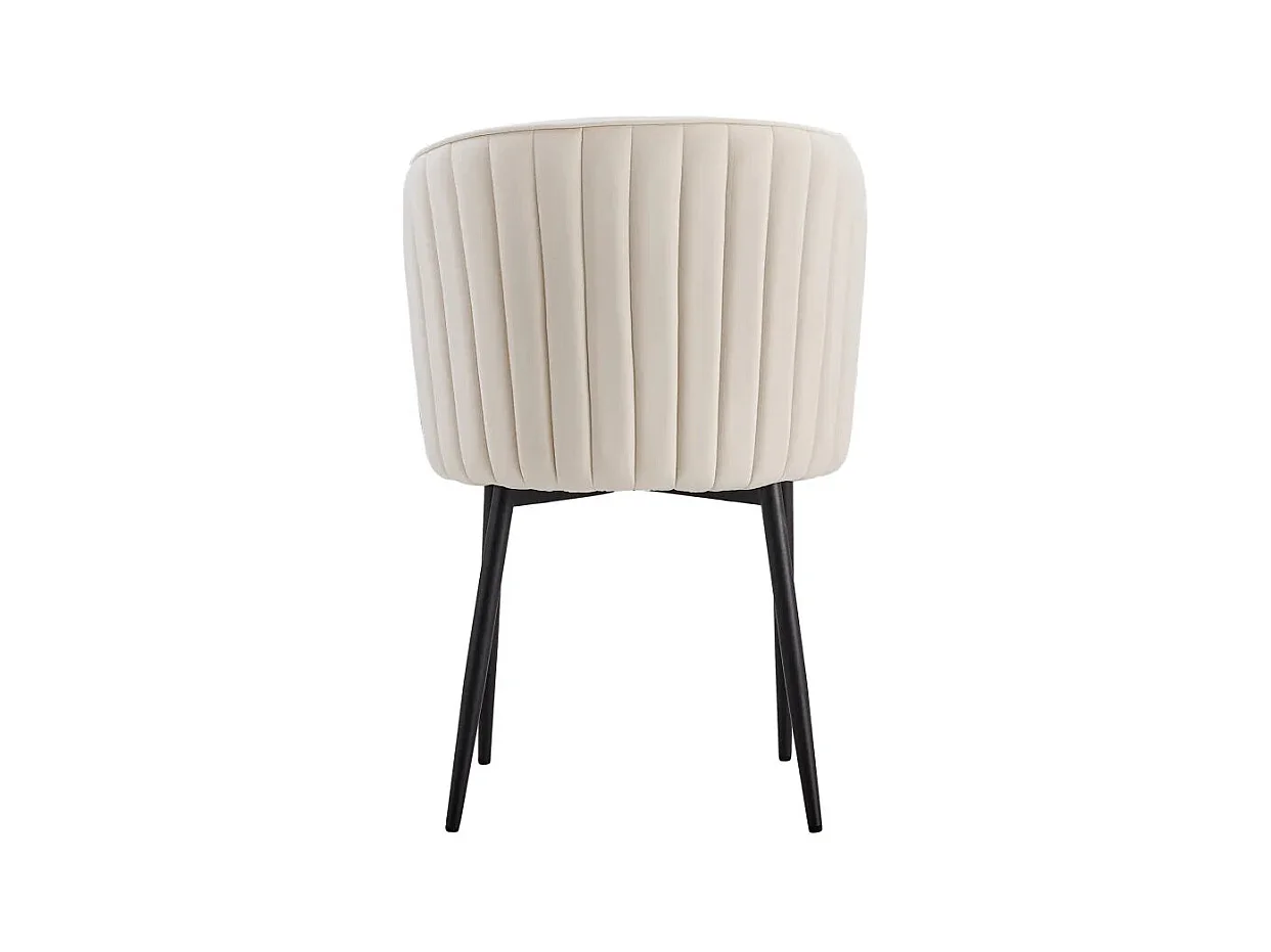 Lot de chaises moderne DIANA Métal noir velours