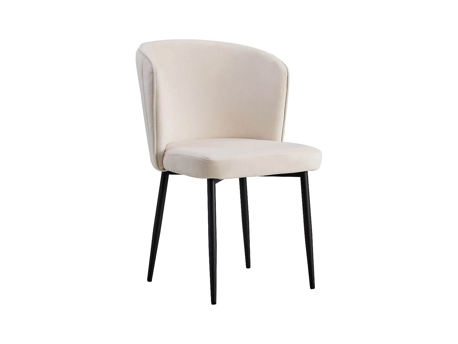 Lot de chaises moderne DIANA Métal noir velours