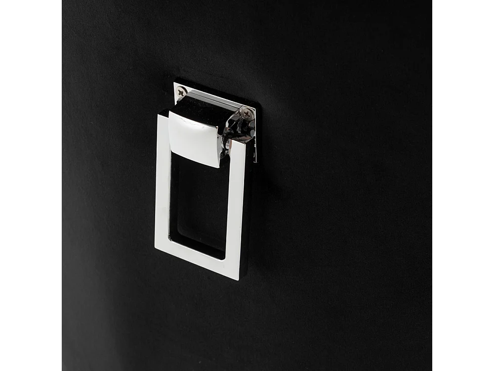 Lot de 2 chaises POIGNEE Clouté en velours pied chromé