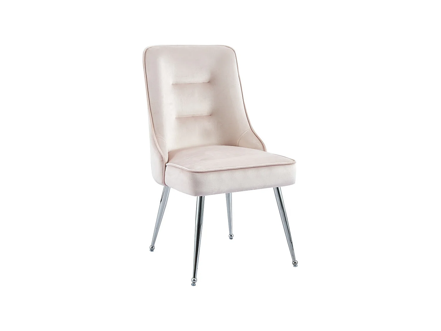 Lot de 2 chaises luxury ZIP en velours pieds chromés - Moka