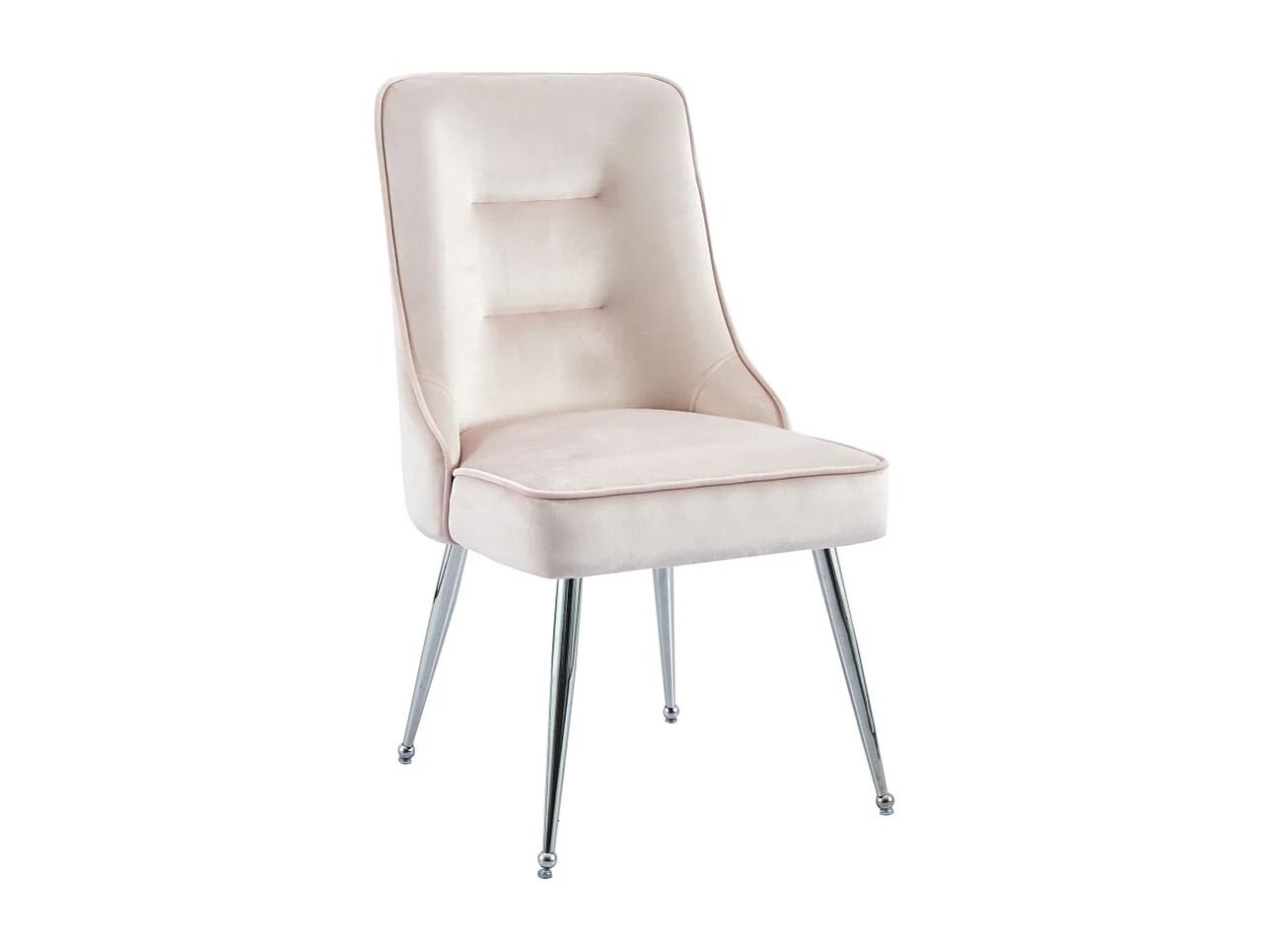 Lot de 2 chaises luxury ZIP en velours pieds chromés - Moka