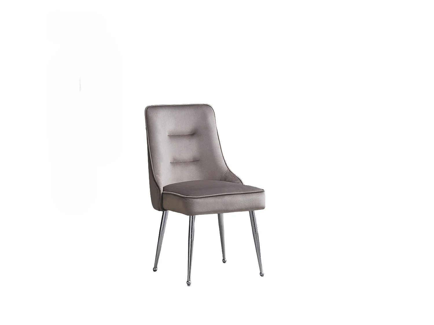 Lot de 2 chaises luxury ZIP en velours pieds chromés - Moka