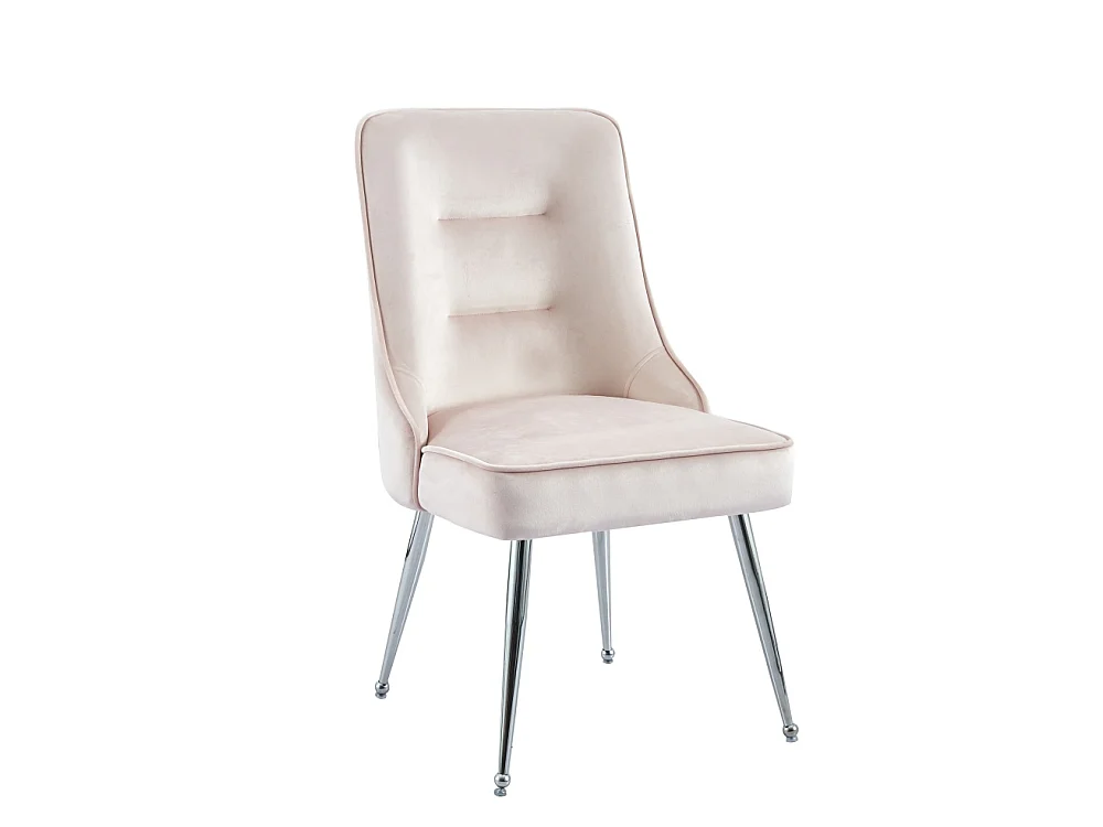 Lot de 2 chaises luxury ZIP en velours pieds chromés - Moka