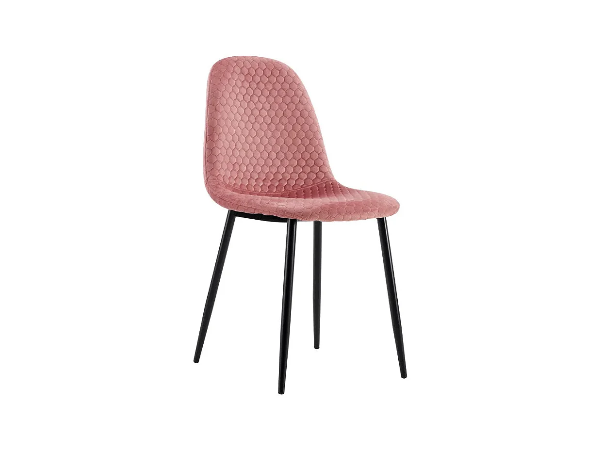 Lot de 4 chaises Scandinave ALVEOLE Métal noir