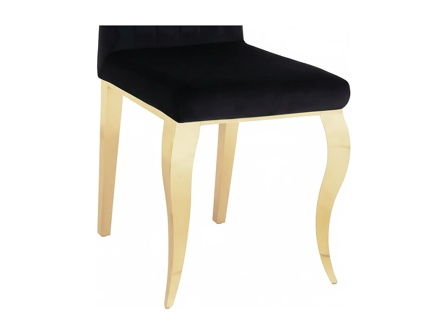 Lot de 6 Chaises baroque LOUIS Gold Velours Noir