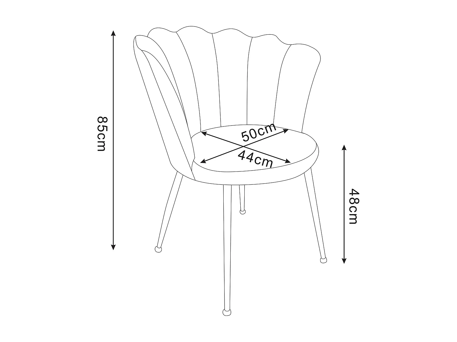 Lot de 2 chaises NYMPHEA Chrome Molletonné Doudou