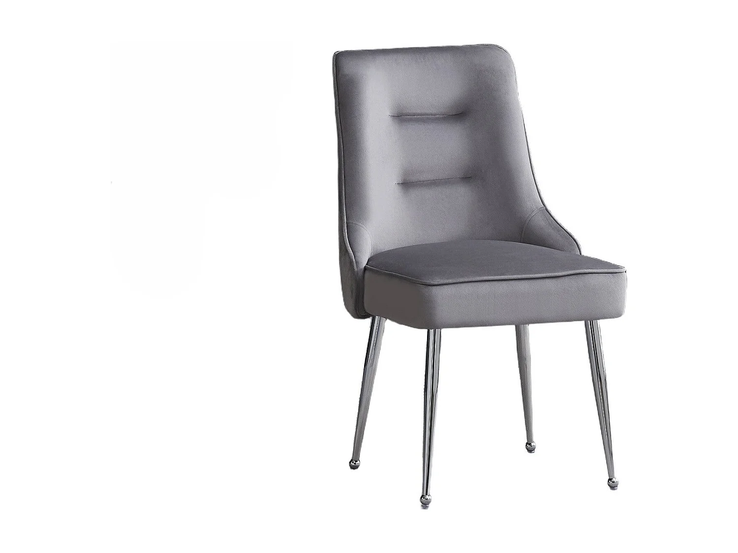 Lot de 2 chaises luxury ZIP en velours pieds chromés