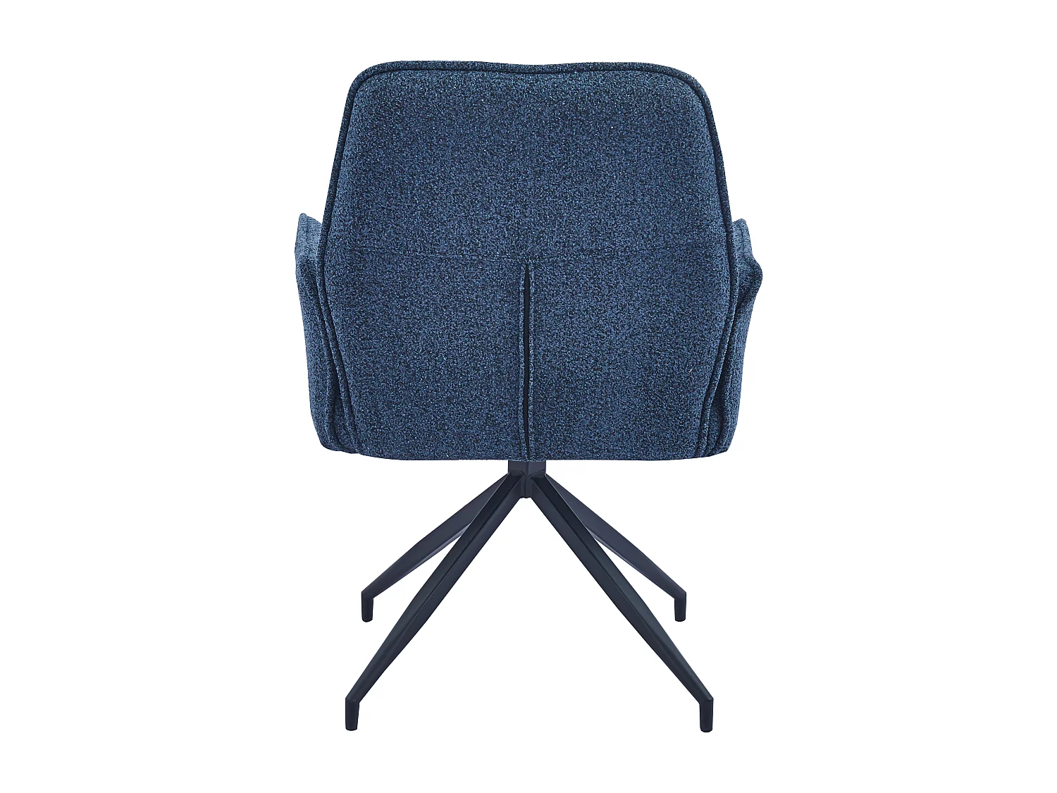 Lot de Chaise de Bureau LUTETIA – Métal Noir & Tissu Tweed– 65x62x88 cm