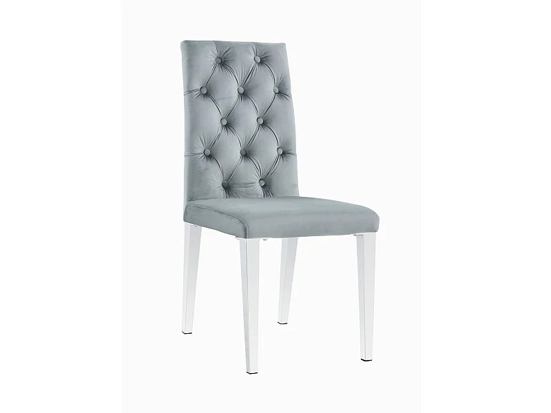 Lot de 2 chaises NEVADA capitonnés chrome