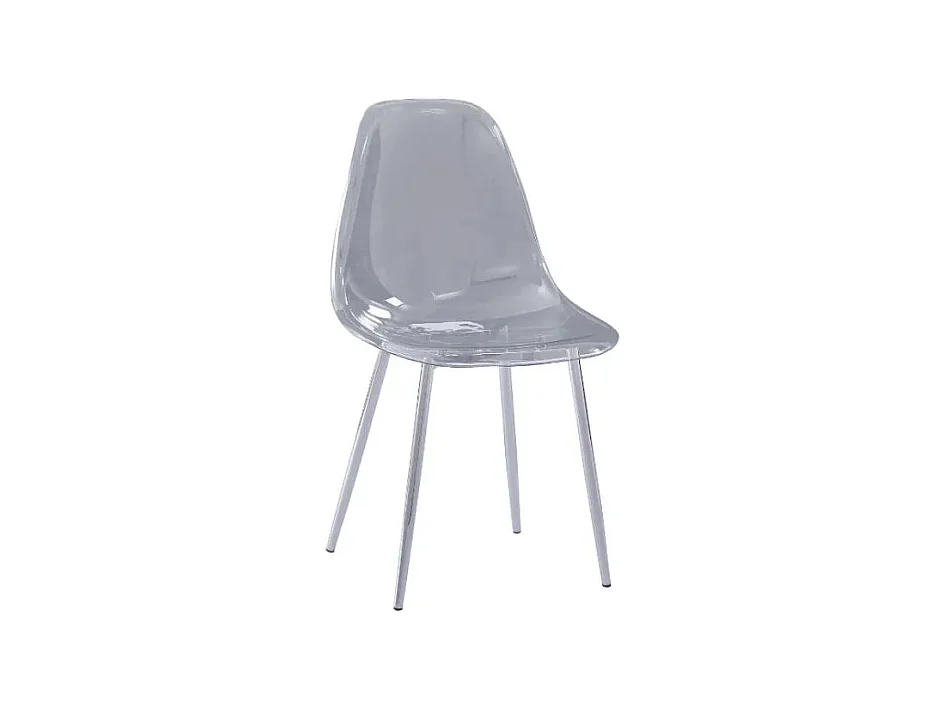 Lot de 4 chaises scandinave transparentes en PVC