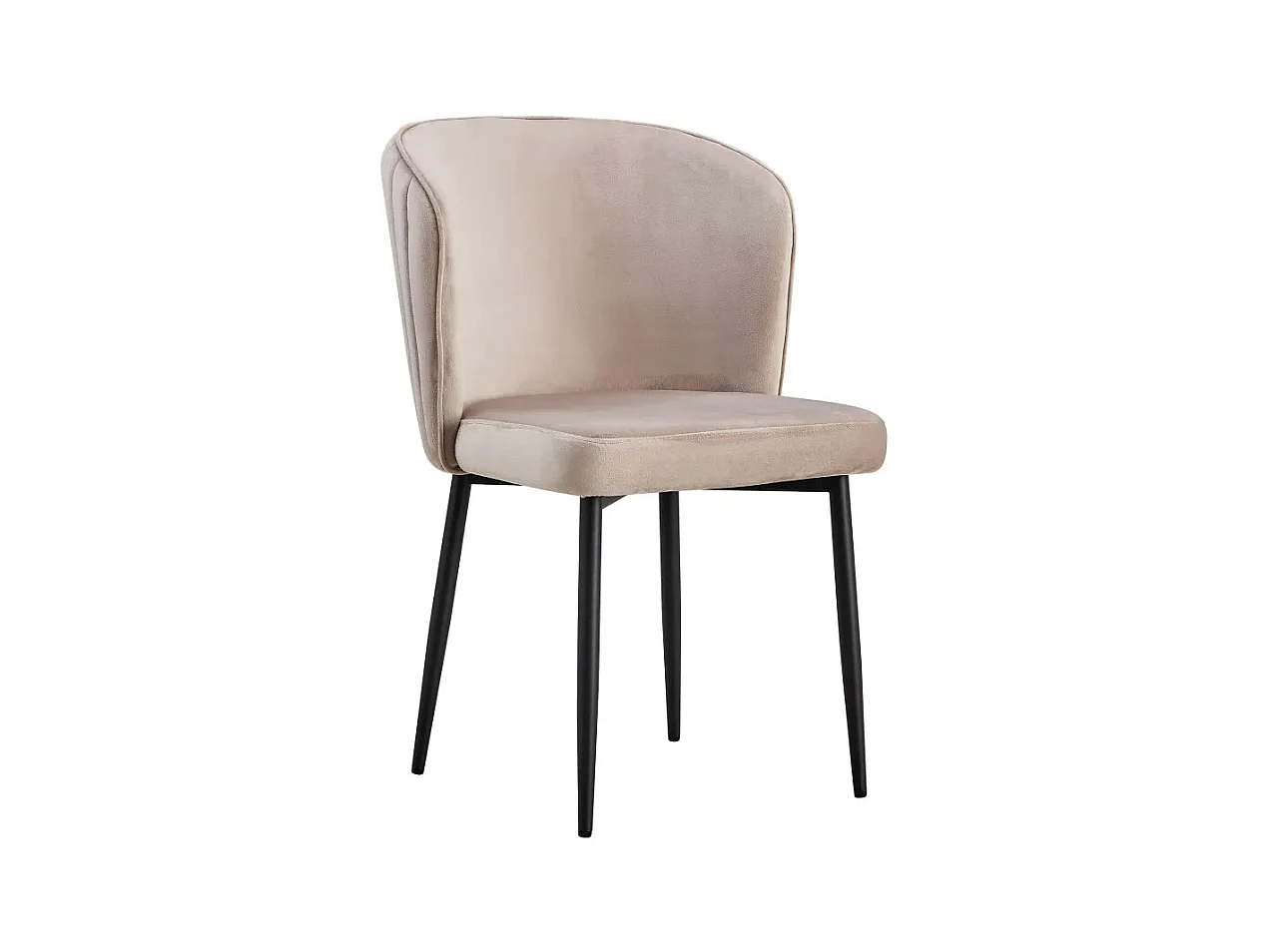 Lot de chaises moderne DIANA Métal noir velours