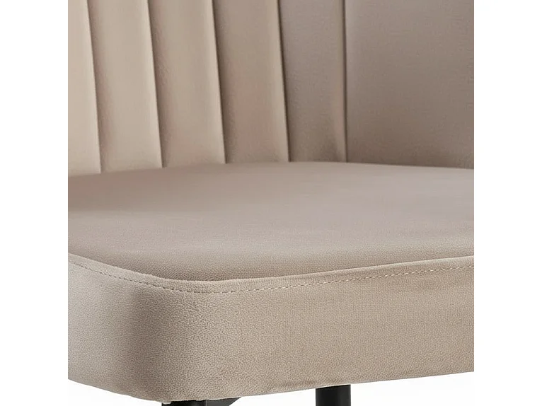 Lot de 4 chaises moderne DIANA Métal noir velours moka