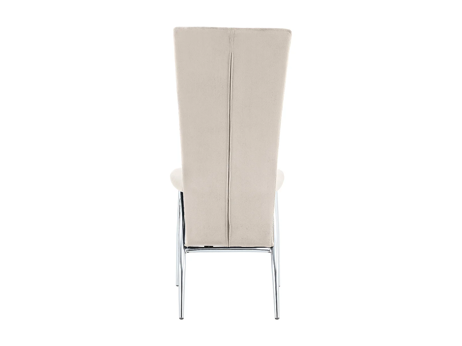 Lot de 4 Chaise CANVAS en velours pieds chrome Beige