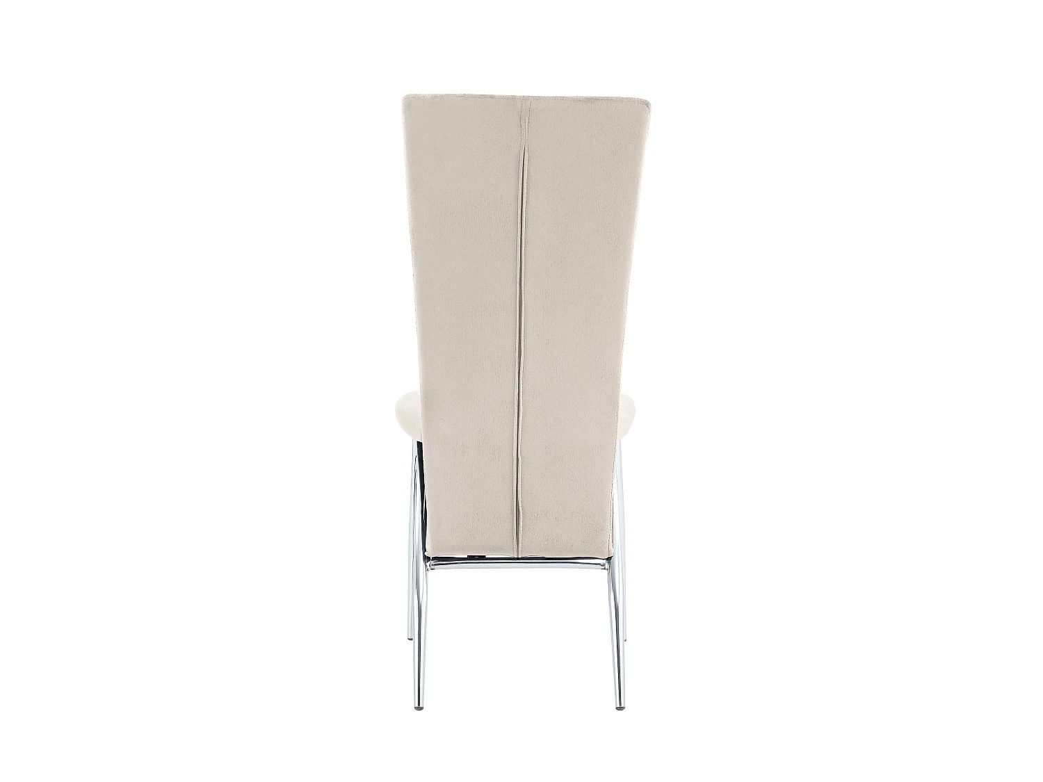 Lot de 4 Chaise CANVAS en velours pieds chrome Beige